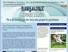 Tablet Screenshot of firstbangaloreproperties.com